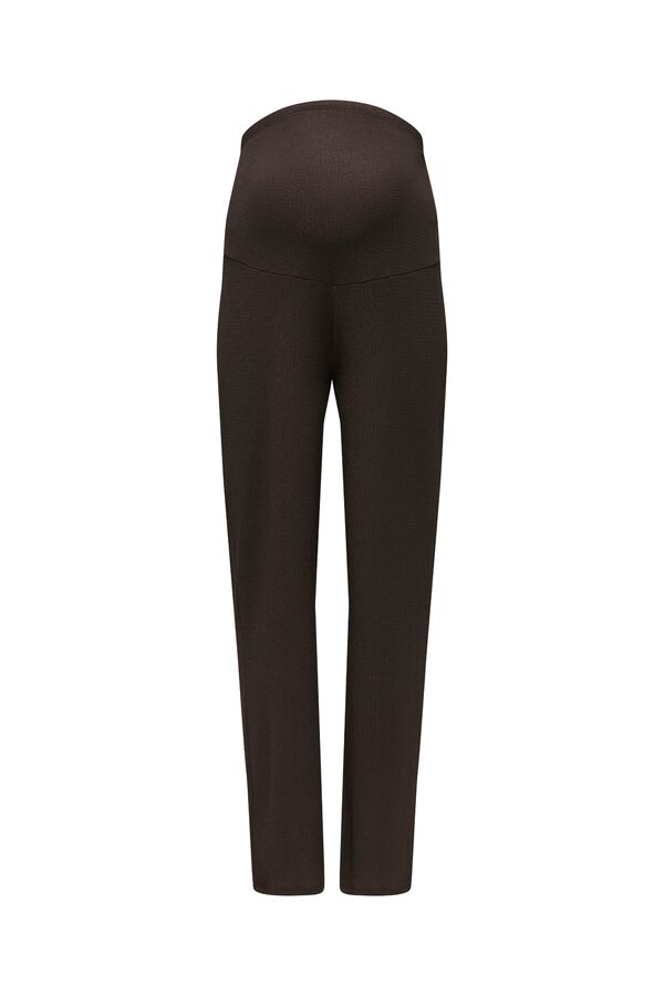 Only Maternity Cal&ccedil;a larga maternidade castanho