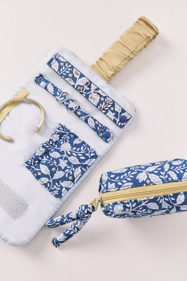 Women'secret Blue animal print roll-up jewellery box blue