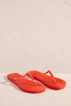 Womensecret Orange raffia sandals red