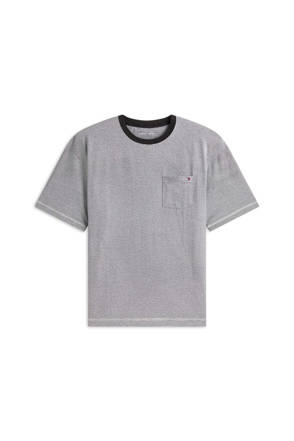 Tommy Hilfiger Conjunto pijama corto estampado a rayas gris