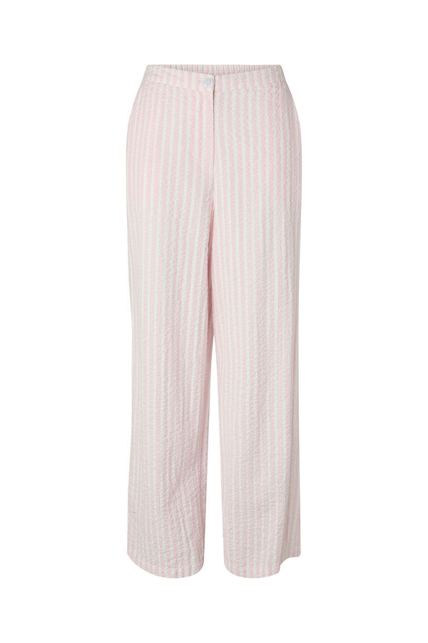Pieces Hose mit Streifenstruktur Rosa