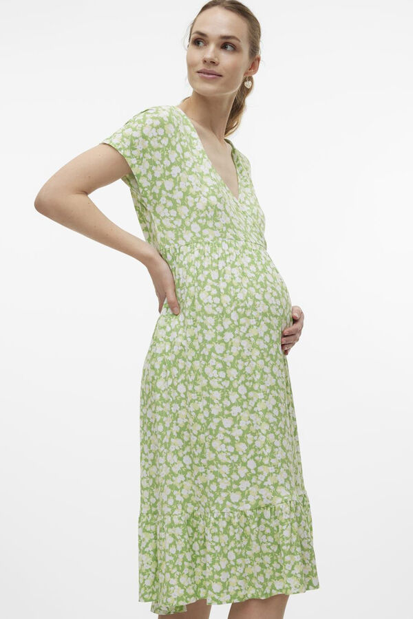 Womensecret Vestido midi maternity e amamentação  verde