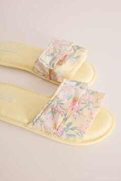Womensecret Yellow floral open slippers printed