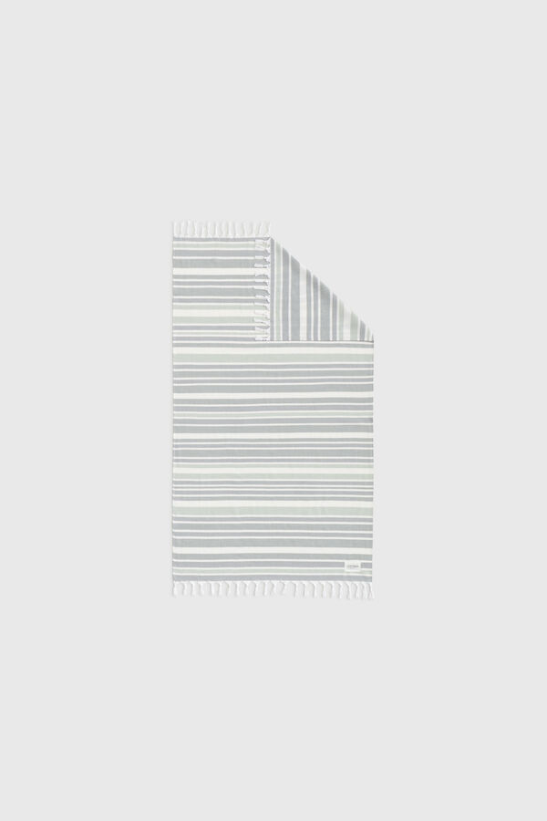 Textura Gestreiftes Baumwoll-Pareo-Handtuch mit Print