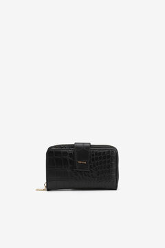 Womensecret Medium mock croc purse noir