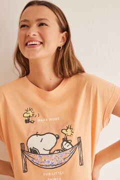 Womensecret Pyjama kurz 100 % Baumwolle Snoopy Rot