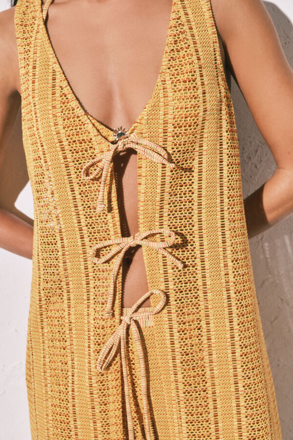 Women'secret Multicoloured crochet long open tunic printed