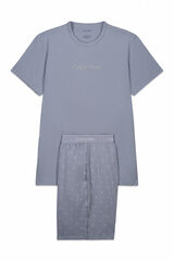 Calvin Klein Conjunto pijama corto logo gris