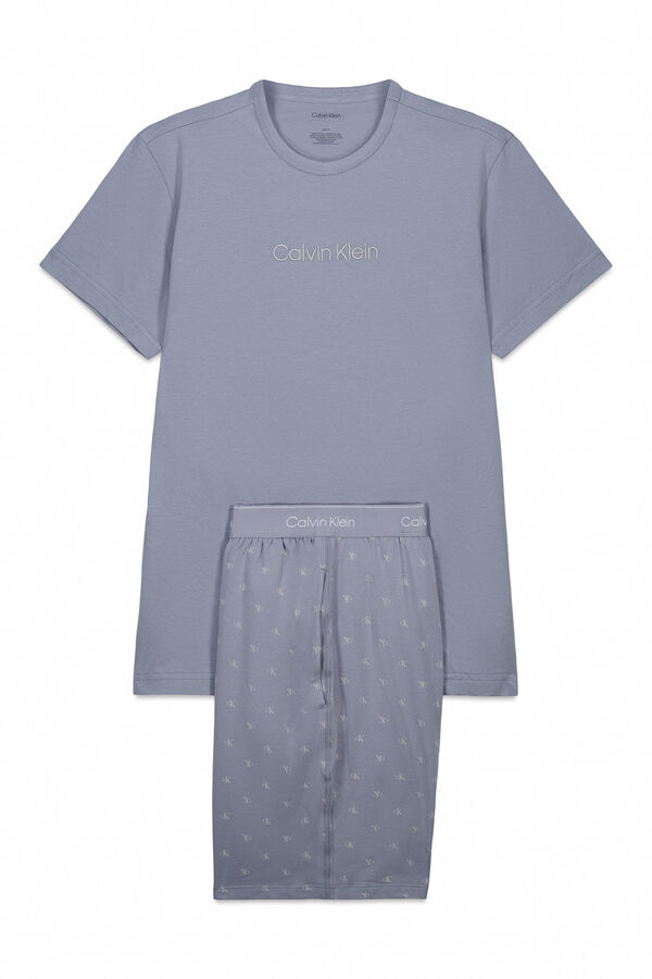 Calvin Klein Conjunto pijama corto logo gris