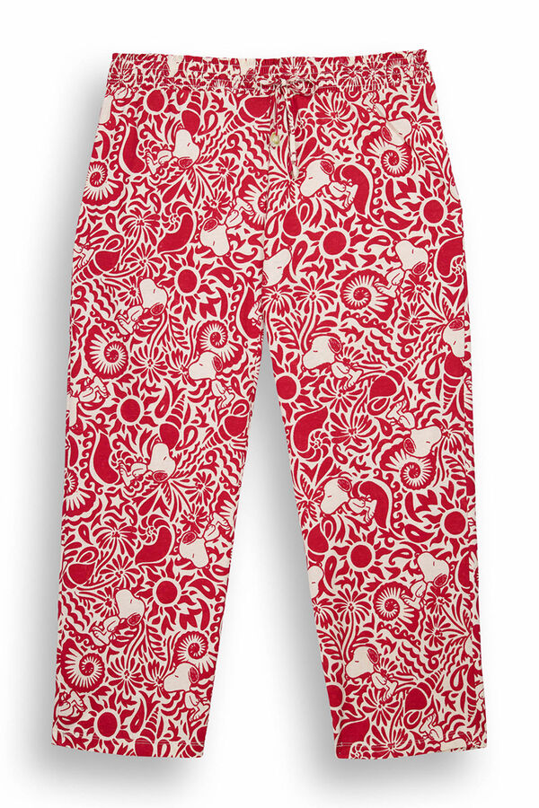 Womensecret Shell 100% cotton Capri trousers printed