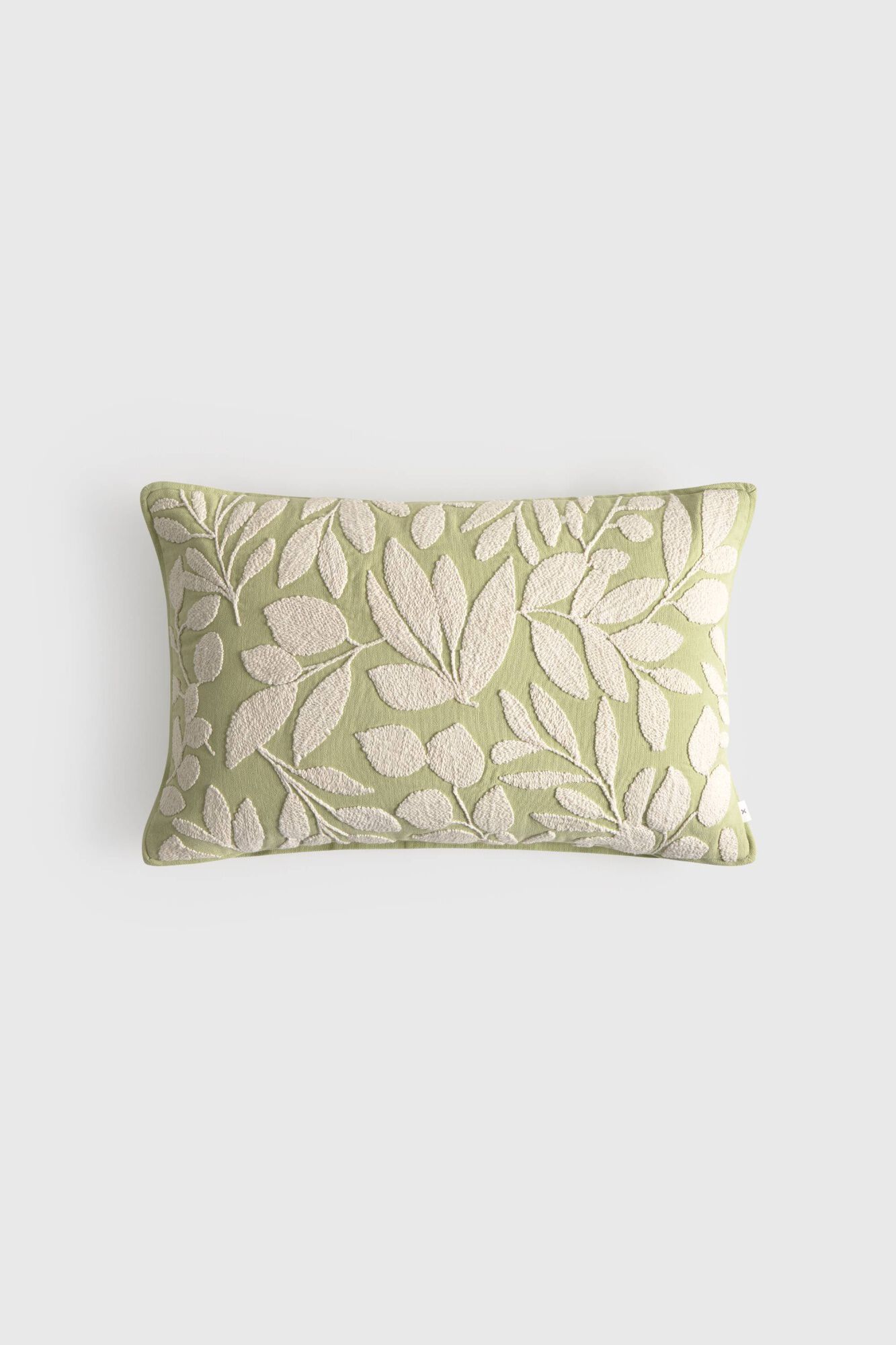 Textura Capa de almofada em algod&atilde;o bordado de flores