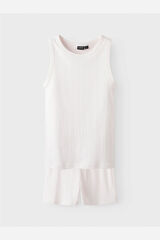 Lmtd Conjunto pijama corto sin mangas pointelle rosa