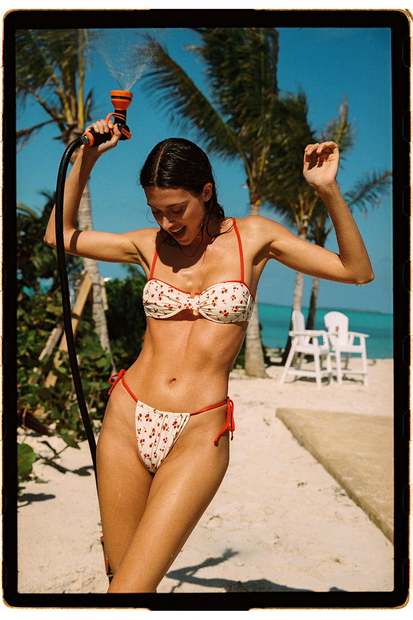 Women'secret Braga bikini brasile&ntilde;a tiras mini flores rojas