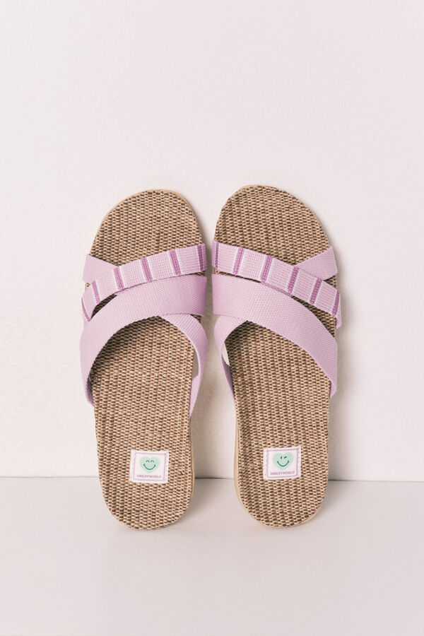 Women'secret SmileyWorld&reg; multi-strap sandals pink