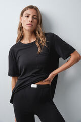 Women'secret Black long pyjamas T-shirt leggings black