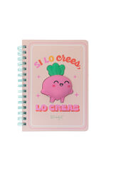 Mr. Wonderful A5 notebook with Beetroot squishy - Si lo crees, lo creas Print