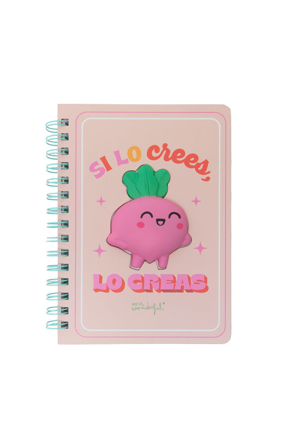 Mr. Wonderful A5 notebook with Beetroot squishy - Si lo crees, lo creas Print