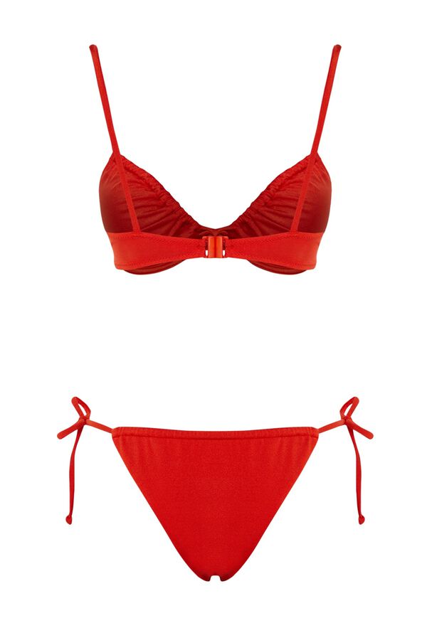 Trendyol Biqu&iacute;ni reto sem costas vermelho