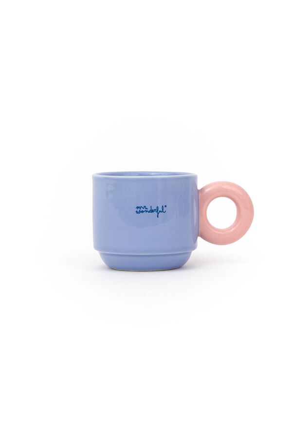 Mr. Wonderful Stackable mug - This is where the most wonderful grandma drinks from printed