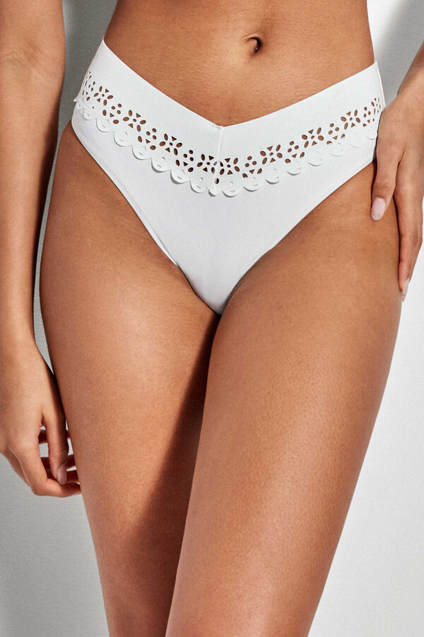 Womensecret V-front bikini bottoms blanc