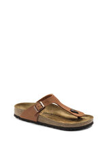 Womensecret Brown buckle detail thong sandals természetes