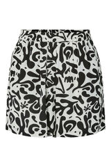 Pieces Bedruckte ECOVERO&trade; Viskose-Shorts Wei&szlig;