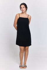 Pieces Robe &agrave; bretelles basique noir