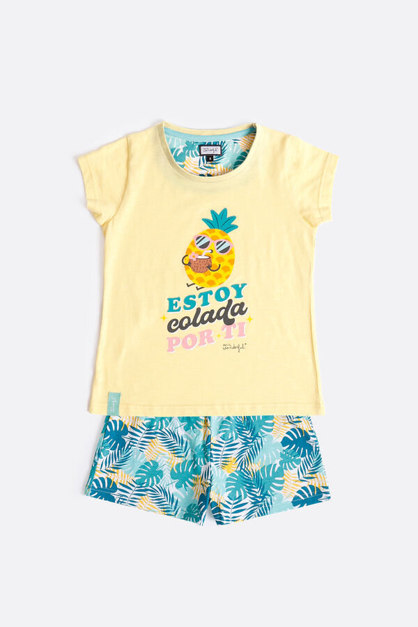 Womensecret MR WONDERFUL Pineapple short-sleeved pyjamas for girls printed