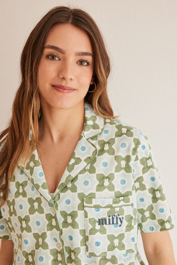 Womensecret Pyjama chemise 100 % coton Miffy vert