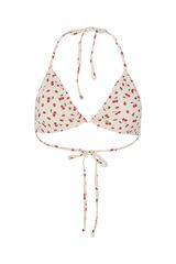 Pieces Adjustable glitter bikini top white