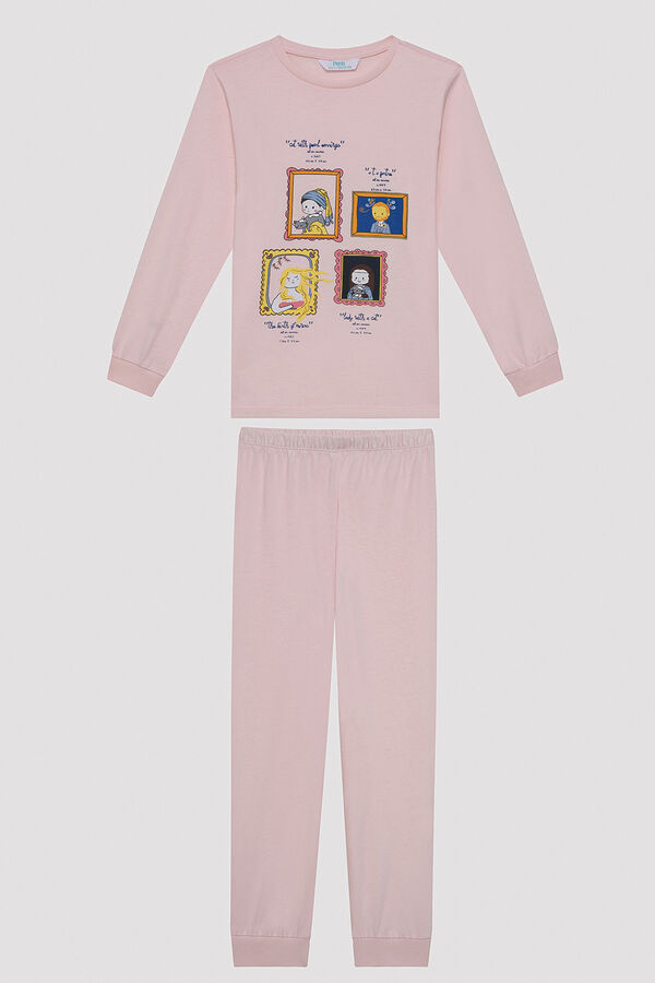 Womensecret Pack de 2 pijamas de manga larga para niña Art estampado