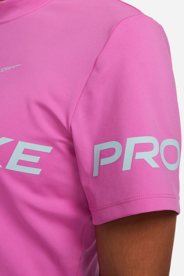 Womensecret Camiseta Nike Crop Dri-fit rózsaszín