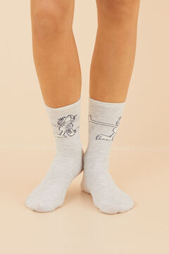 Womensecret 3-pack Garfield cotton mid-calf socks printed