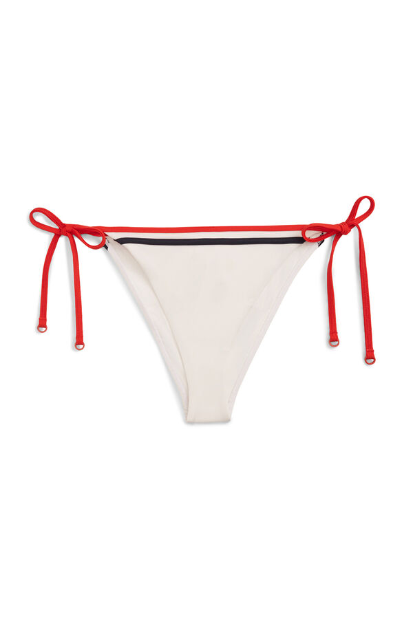 Tommy Hilfiger Braga bikini ajustable lazos laterales blanco