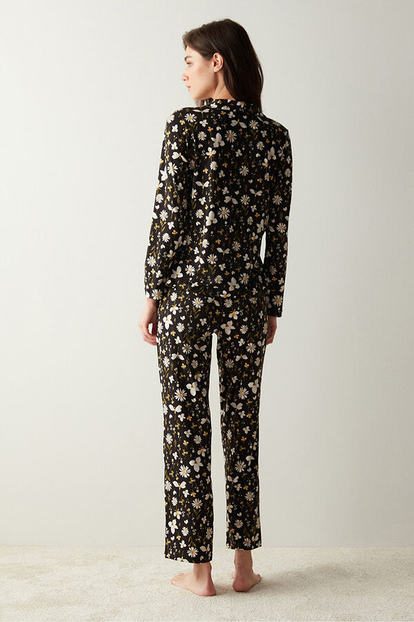 Penti Long pyjamas with floral details noir