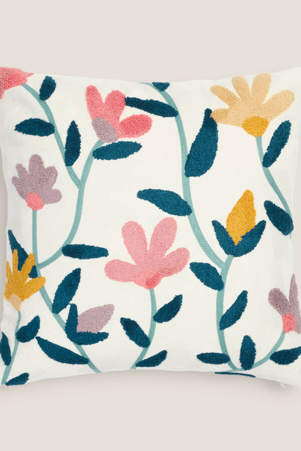 Womensecret Floral embroidery cushion cover rózsaszín