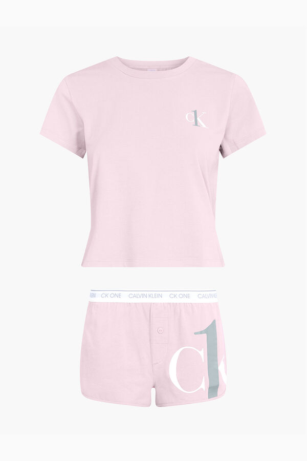 Womensecret Set de pijama con logotipo de Calvin Klein rosa