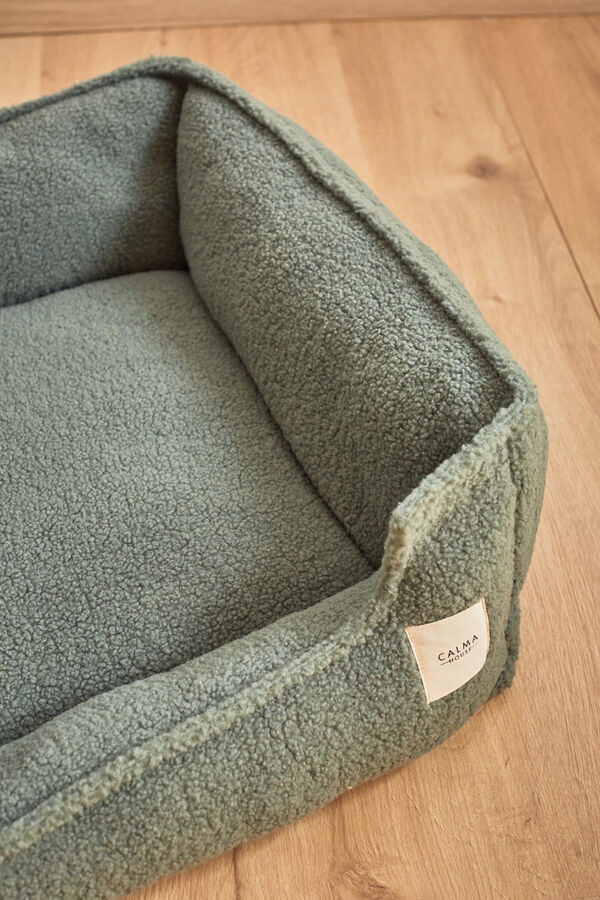 Calma House Cama para mascotas desenfundable verde Henry verde