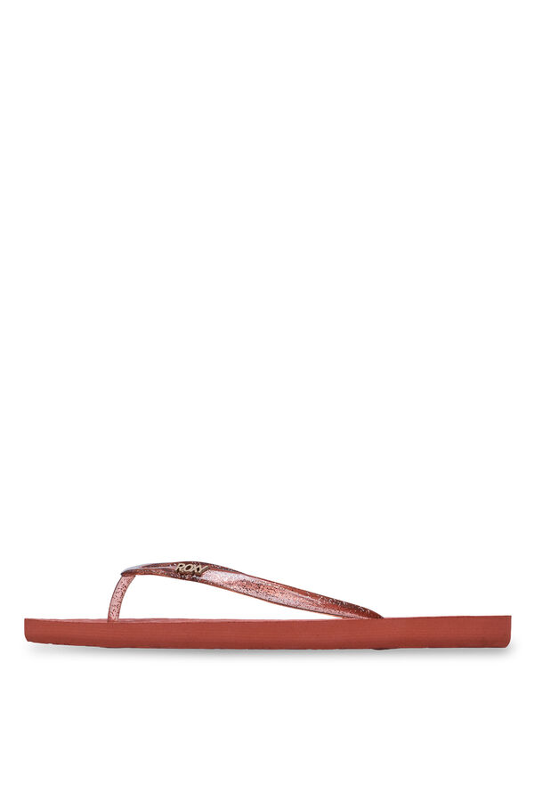 Roxy Chanclas detalle logo tira brillo naranja