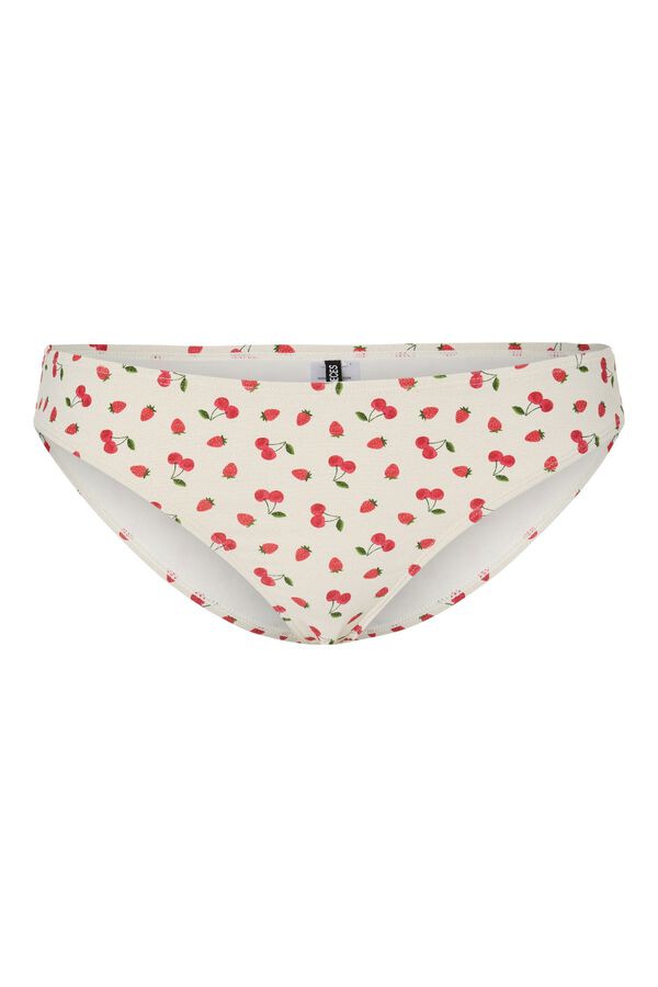 Pieces Glitter bikini bottoms white
