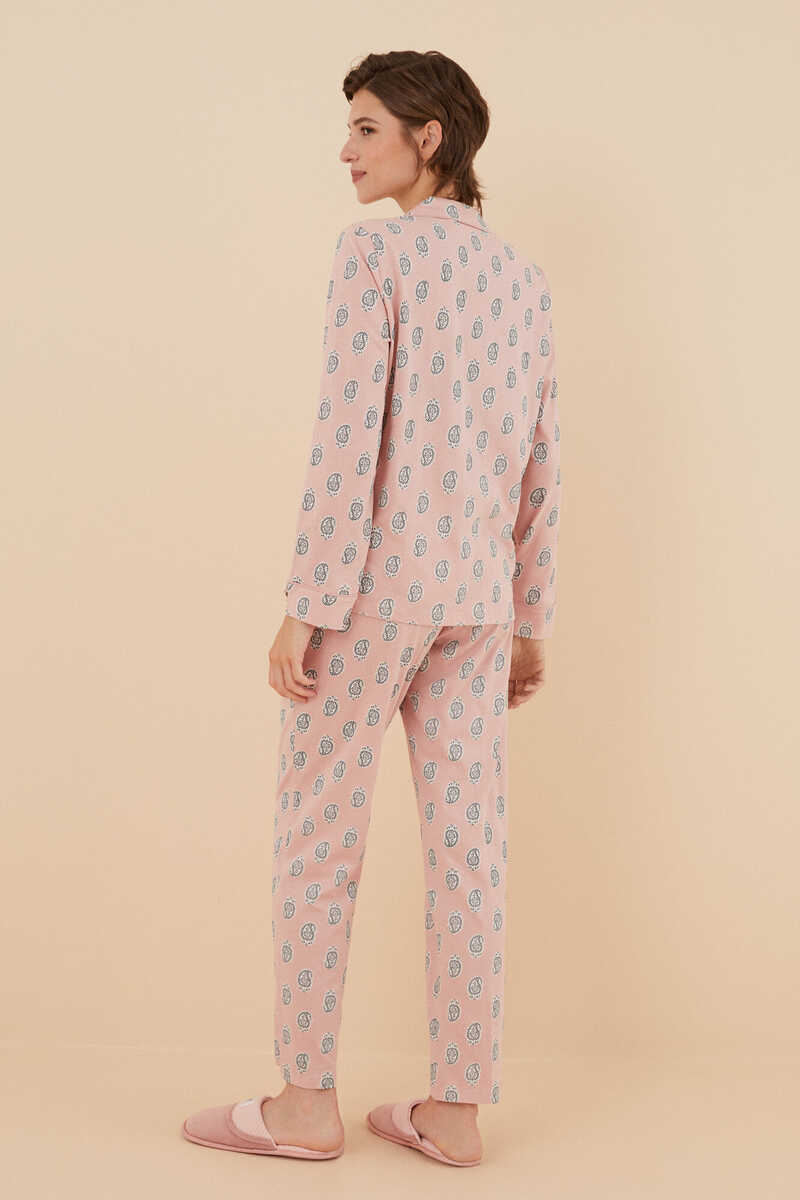 Womensecret Classic pyjama set in boho pink 100% organic cotton pink