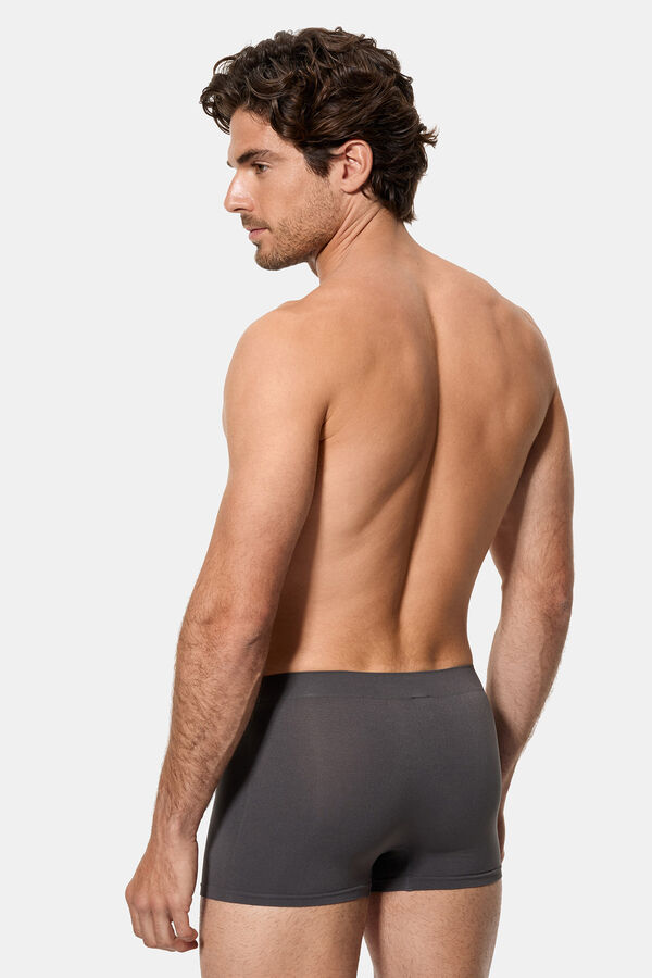 DIM Pacote de 2 boxers masculinos de microfibra sem costura estampado