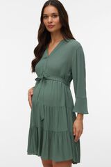 Mamalicious Maternity and breastfeeding midi dress green