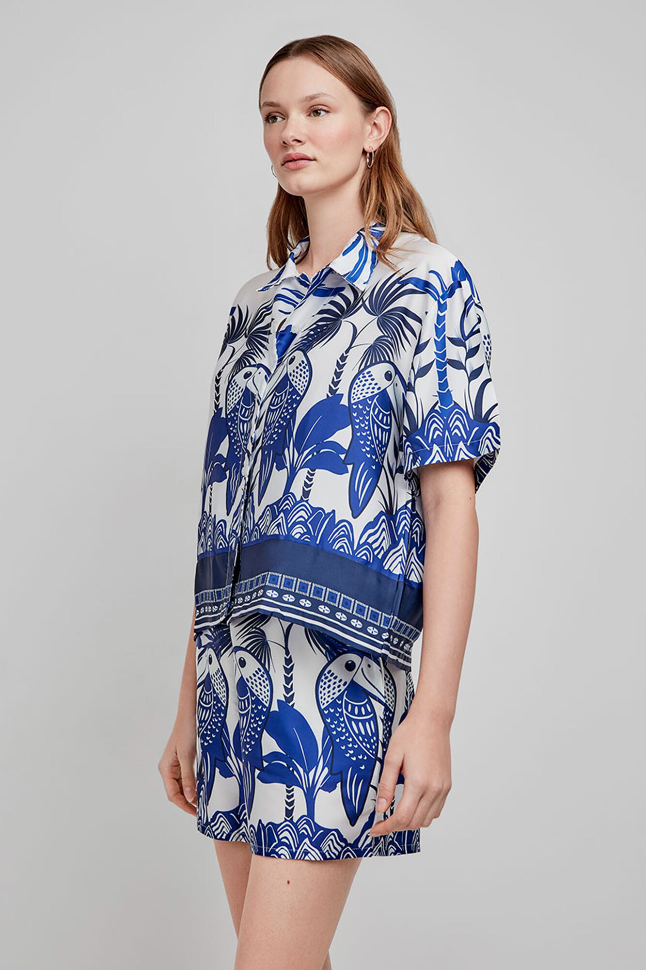 Gisela Tropical print pyjamas shorts