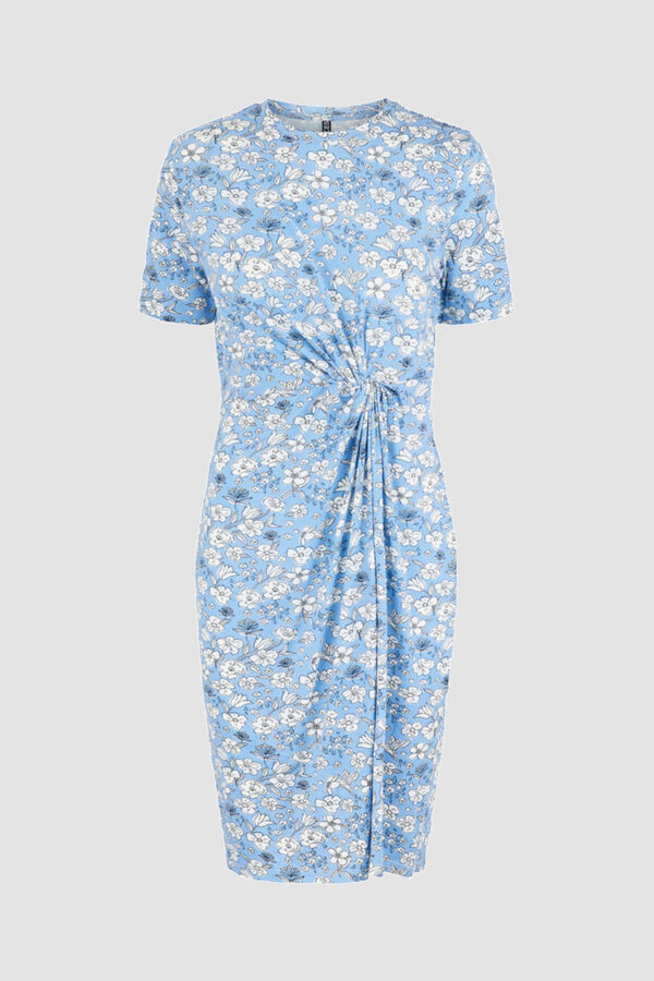 Womensecret Short-sleeved midi dress kék