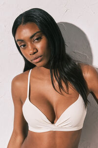 Women'secret Haut bikini crois&eacute; push-up blanc