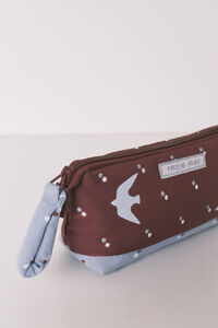 Women'secret Burgundy small bird print vanity case