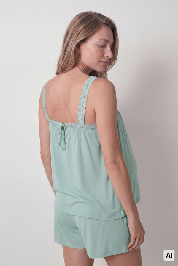 Women'secret Green cotton short pyjamas maternity green