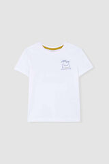 Womensecret Palm print T-shirt blanc