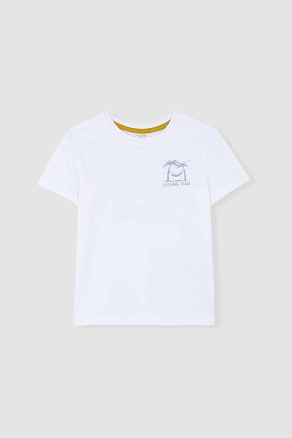 Womensecret Palm print T-shirt white